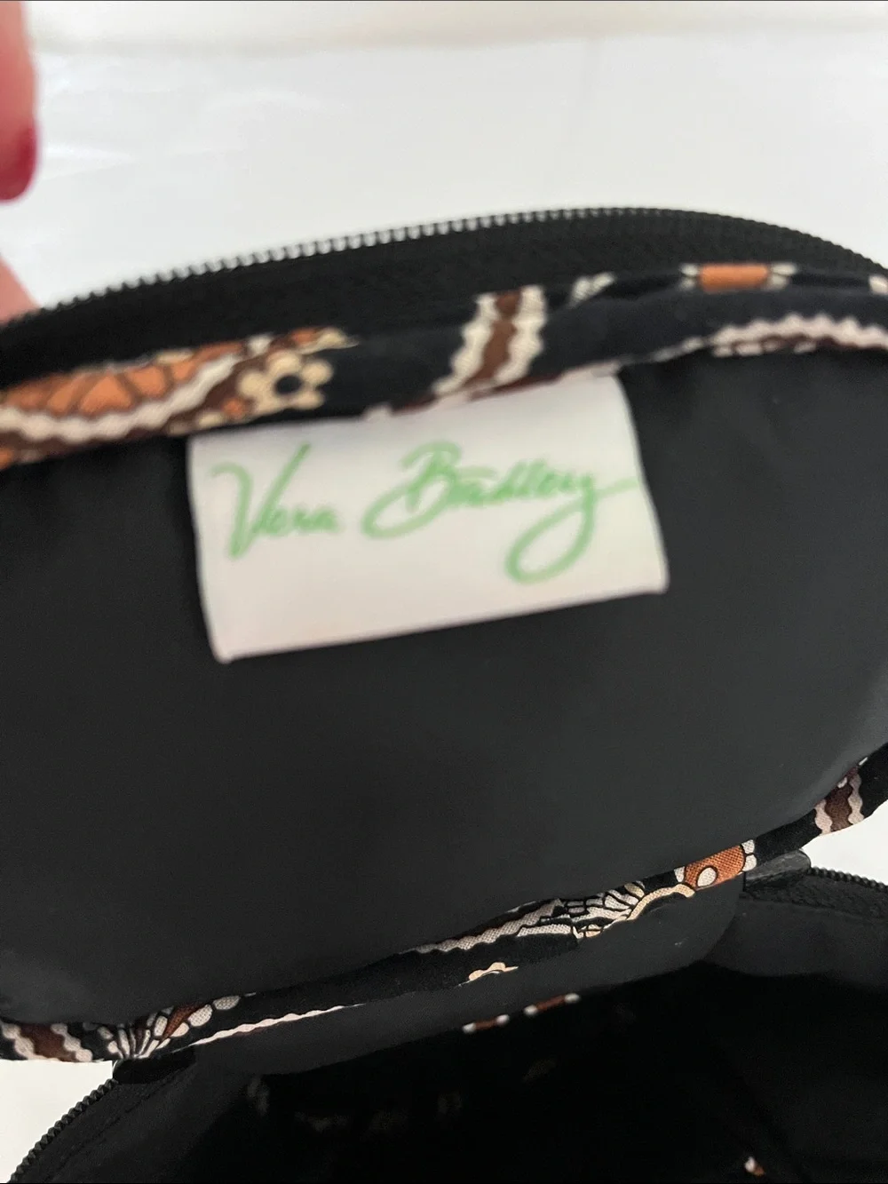 Vera Bradley Black and Brown Floral Quilted Cosmetic Case,  Cool Keep lunchbox